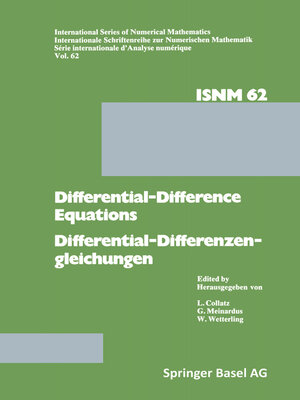 cover image of Differential-Difference Equations/Differential-Differenzengleichungen